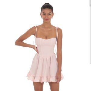 Open back ruffle dress